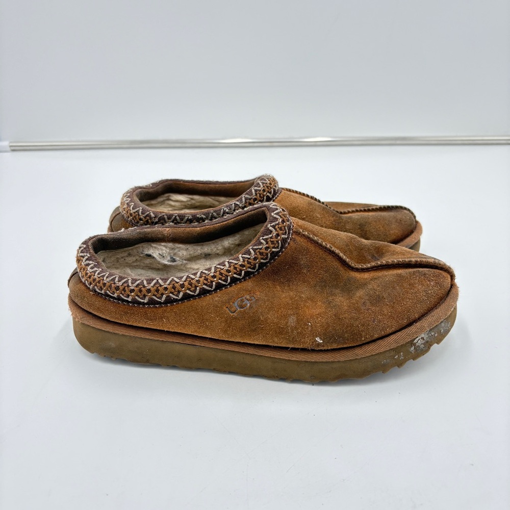 UGG Tasman II Slipper Cognac Shoe Clog Leather Suede Sheepskin Women’s Size 7